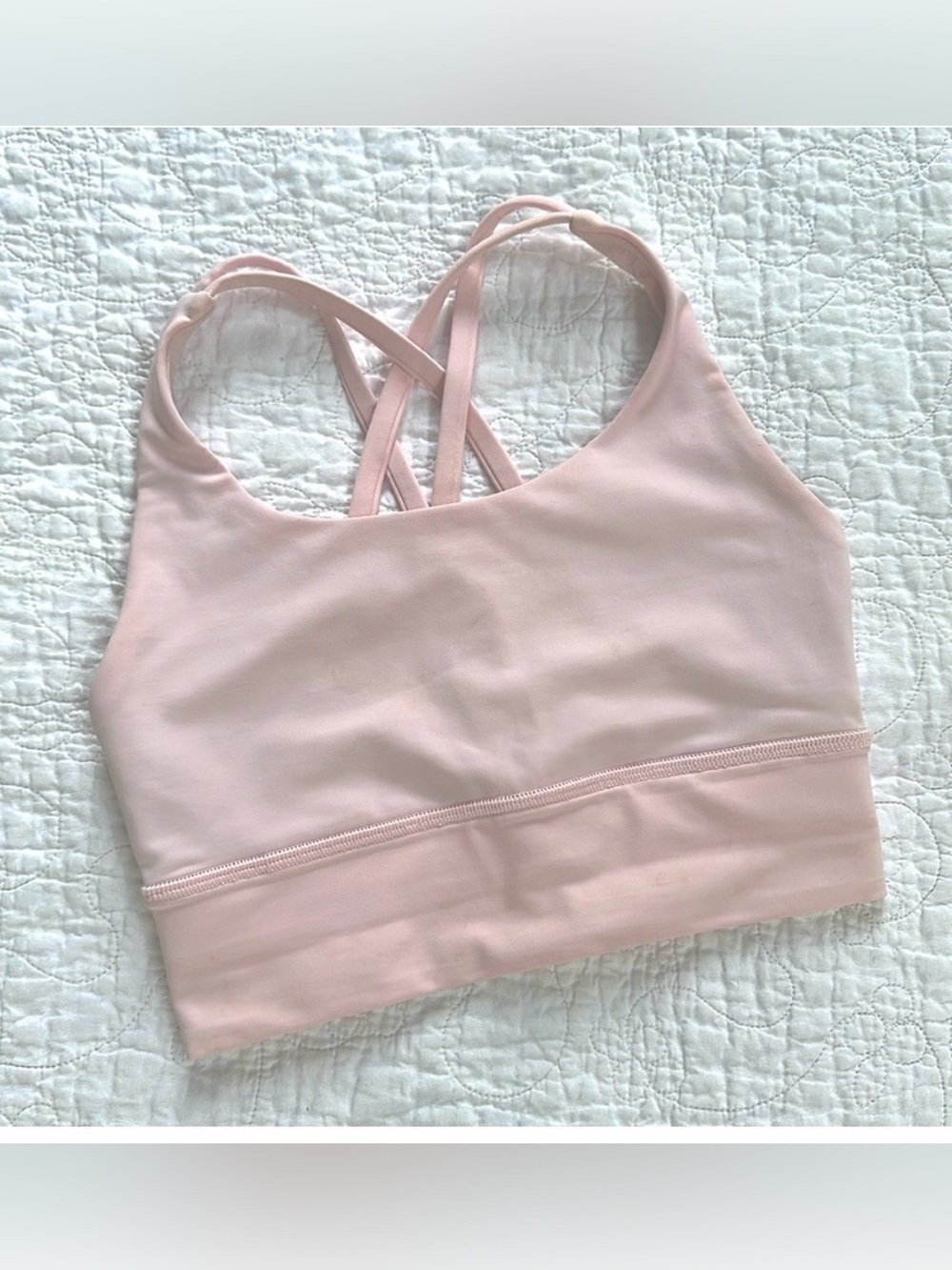Pale Pink Cloud Longline Bra. Lululemon Size 2 xxs could fit 00